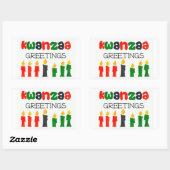 Stickers Kwanzaa avec bougies (Feuille)