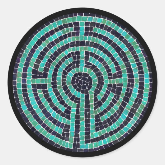 Stickers LABYRINTH III grand rond - Noir (Devant)