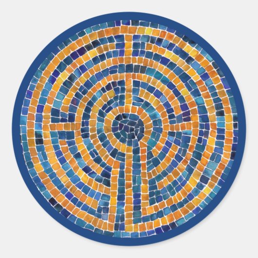 Stickers LABYRINTH IV - Bleu (Devant)