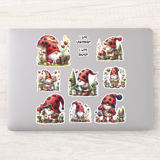 Stickers LadyBug Gnome Life (Ordinateur)