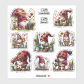 Stickers LadyBug Gnome Life (Feuille)