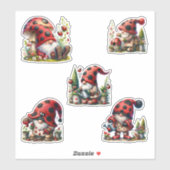 Stickers LadyBug Gnome Life (Feuille)