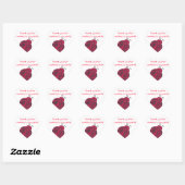 Stickers Ladybug Merci en forme de coeur Ladybug (Feuille)