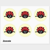 Stickers Ladybug mignon (Feuille)