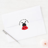 Stickers Ladybug personnalisés avec nom et année (Enveloppe)