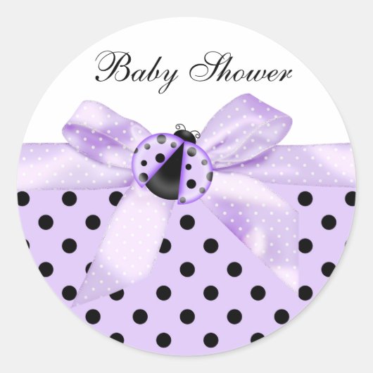 Stickers Ladybug violet noir (Devant)