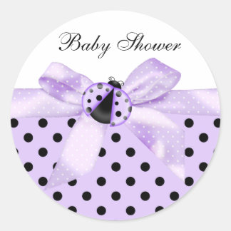 Stickers Ladybug violet noir