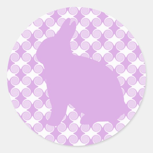 Stickers Lapin de Pâques, Lavande (Devant)