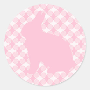 Stickers Lapin de Pâques, Rose clair