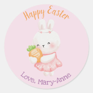 Stickers lapin (mignon lapin de Pâques avec carott