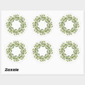 Stickers larges ronds de WREATING SAGE (Feuille)