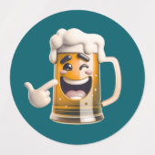 Stickers Laughing Beer Mug (Design 1)