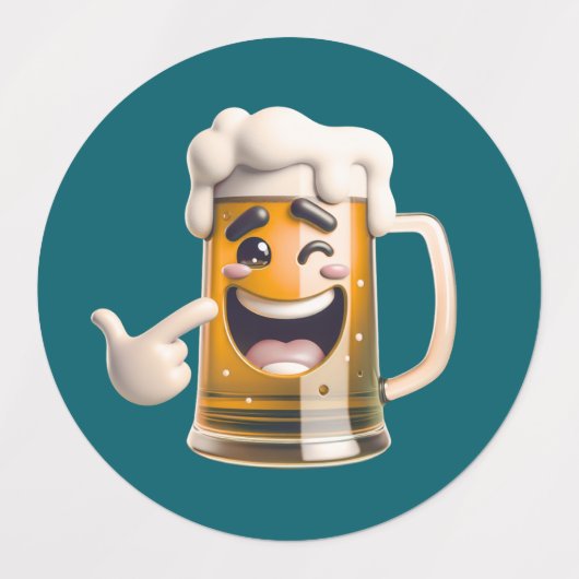 Stickers Laughing Beer Mug (Design 1)