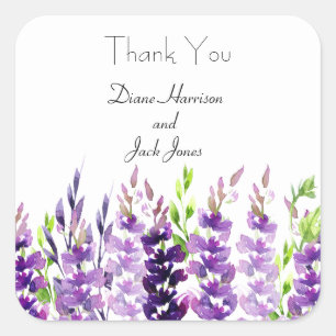 Stickers Lavande Mariage d'aquarelle violet