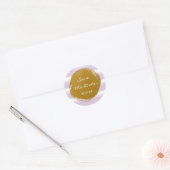 Stickers Lavender Stripes & Gold Foil Watercolor (Enveloppe)