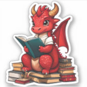 Stickers Lecture Dragon Rouge (Devant)