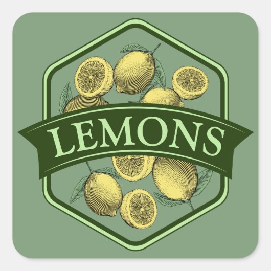 Stickers LEMONS - Personnalisable (Devant)