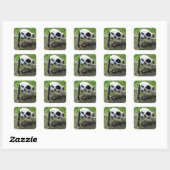 Stickers Lémur en caoutchouc noir et blanc #2-2 (Feuille)