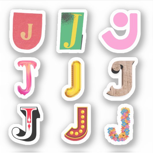 Stickers Lettre J (Devant)