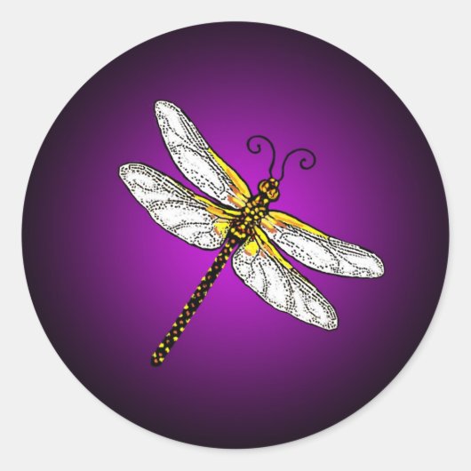 Stickers libellules de libellules pourpres (Devant)
