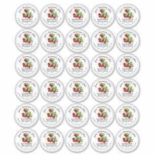 Stickers Lid Mason Jar Trente Jelly de framboise 2