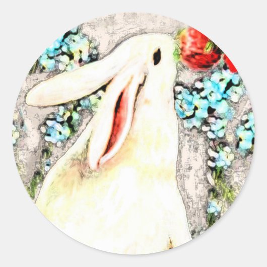 Stickers lièvre lapin de Pâques (Devant)