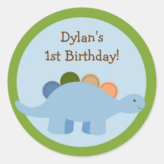 Stickers Lil Dino Dinosaur Boys Enveloppe Phoques (Devant)