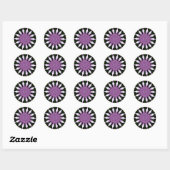Stickers Lilac Petunia Kaleidoscope Classic Rond (Feuille)