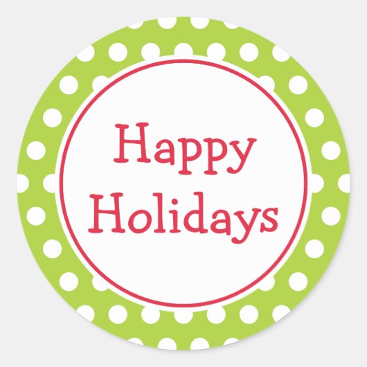Stickers Lime Happy Holidays (Devant)