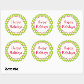 Stickers Lime Happy Holidays (Feuille)