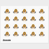 Stickers Lion Lifing Weights (Feuille)