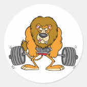 Stickers Lion Lifing Weights (Devant)