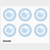 Stickers Little Blue Whale Favor 3 pouces (Feuille)