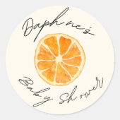 Stickers Little Cutie Baby shower Favoriser (Devant)