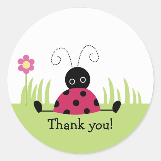 Stickers Little Ladybug Merci Favoriser (Devant)