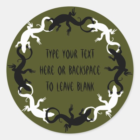 Stickers Lizard Stickers Lizard Art Personnalisé (Devant)