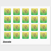 Stickers Lizard Vert Gecko Salamander De Nom (Feuille)