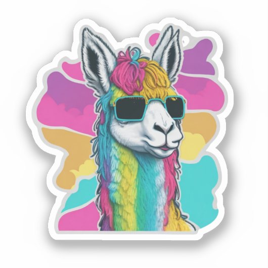Stickers Llama pour le journalisme et le scrapbook (Recto)
