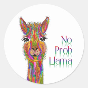 Stickers Llama sans Prob drôle et coloré