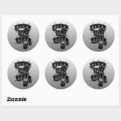 Stickers Logo Black & Silver Rock & Roll 2 (Feuille)