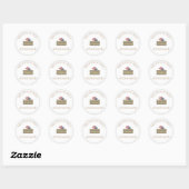 Stickers Logo de gâteau Boulangerie maison Faux Go (Feuille)