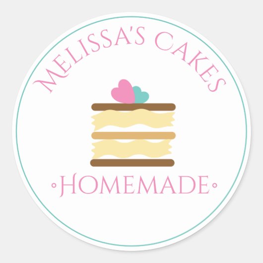 Stickers Logo de gâteau Boulangerie maison tranche (Devant)