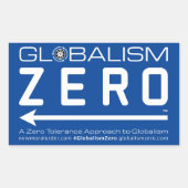 Stickers Logo de la ligne blanche Globalism Zero™ (Devant)