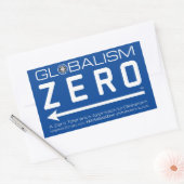 Stickers Logo de la ligne blanche Globalism Zero™ (Enveloppe)