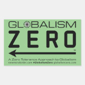 Stickers Logo Globalism Zero™ Black Line (Devant)