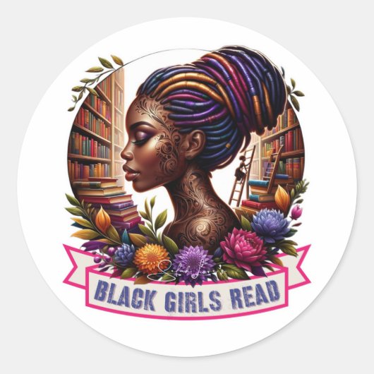 Stickers Logo Lire Filles Noires - Vinyl Afrocentr (Devant)