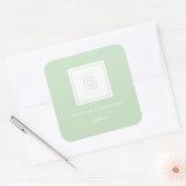 Stickers Logo Professionnel Monogramme Blanc Coule (Enveloppe)