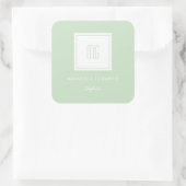 Stickers Logo Professionnel Monogramme Blanc Coule (Sac)