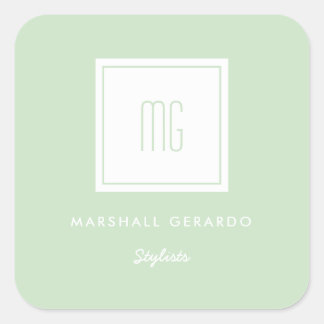 Stickers Logo Professionnel Monogramme Blanc Coule