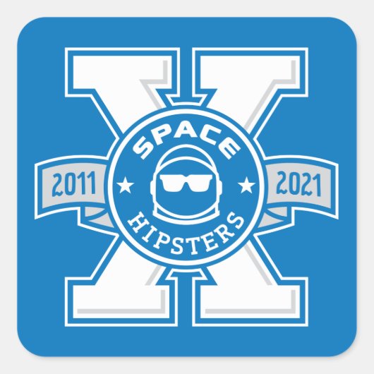 Stickers Logo Space Hipsters® X (Devant)